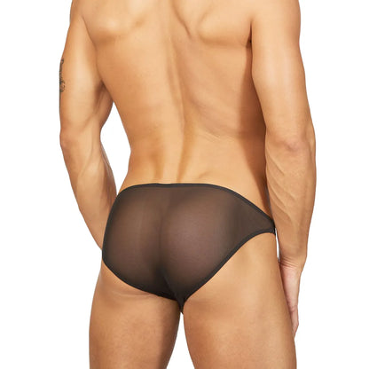 Men's Ultra Low-Rise Mesh Bikini Brief - Breathable Stretch Fit Stylish Men's Innerwear