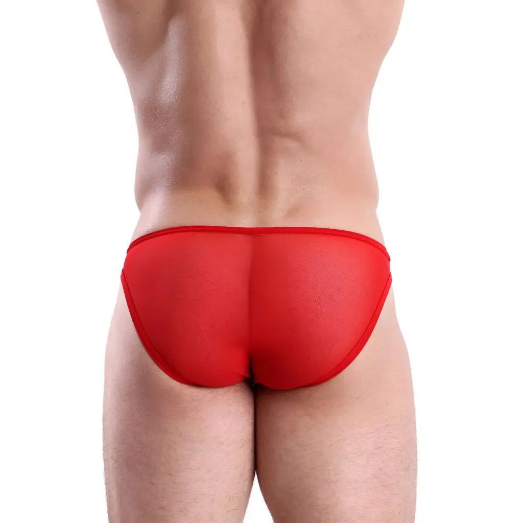 Men's Ultra Low-Rise Mesh Bikini Brief - Breathable Stretch Fit Stylish Men's Innerwear
