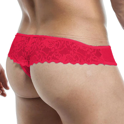 Men’s Mesh Lace Side Bikini Brief – Stylish Low Rise Underwear