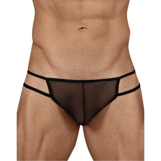 Men’s Sheer Mesh Dual Strap Bikini Brief – Low Rise Sexy Underwear