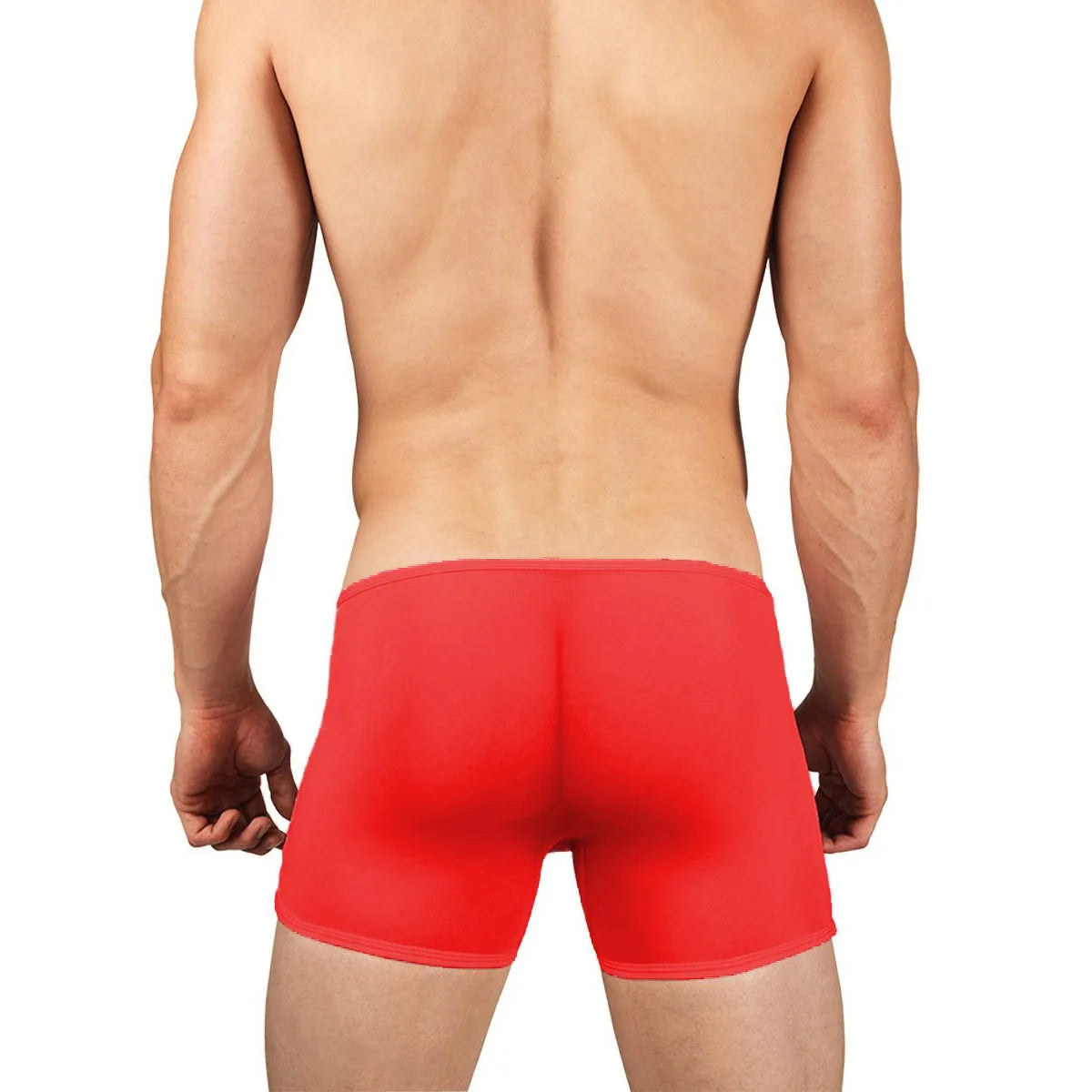 Men's Sheer Mesh Boxer Brief Shorts - Ultra Lightweight Stretch Fit Transparent Men's Innerwear