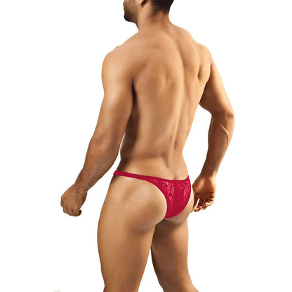 Men's Lace Low-Rise Bikini Thong - Ultra Lightweight Stretch Fit Romantic Designer Men's Innerwear