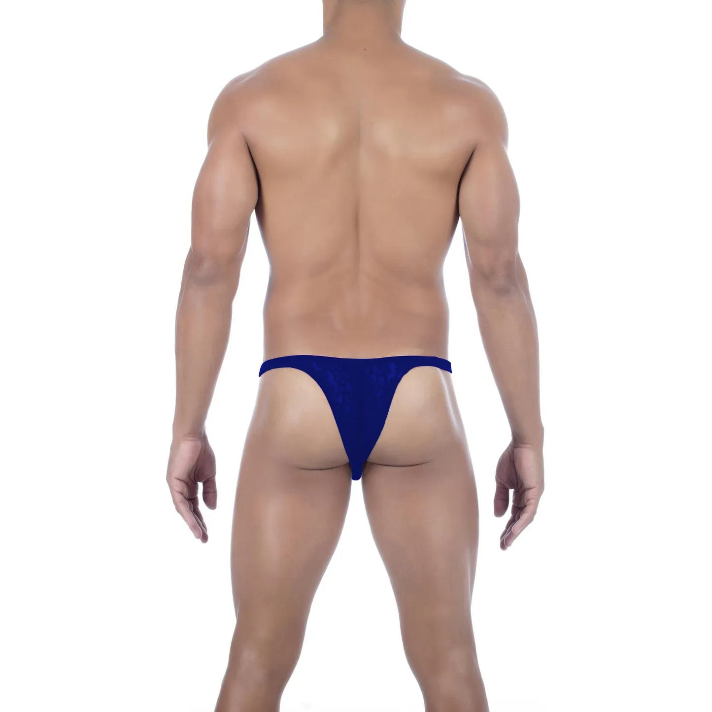 Men's Ultra Low-Rise Lace Mesh Bikini Thong - Breathable Stretch Designer Romantic Innerwear