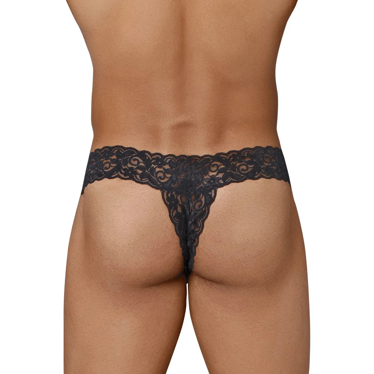 Men's Floral Lace Bikini Thong - Ultra Soft Stretch Romantic Designer Innerwear
