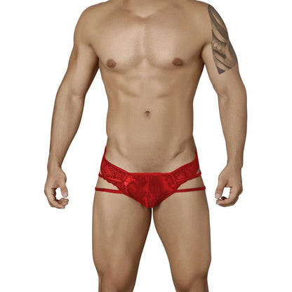 Men’s Sheer Lace Cutout Boxer Brief – Stylish Transparent Lingerie