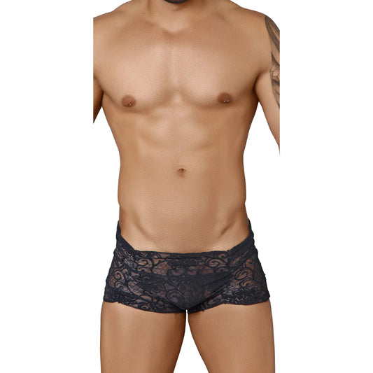 Men's Floral Lace Transparent Trunk Boxer - Stretch Designer Romantic Luxury Innerwear