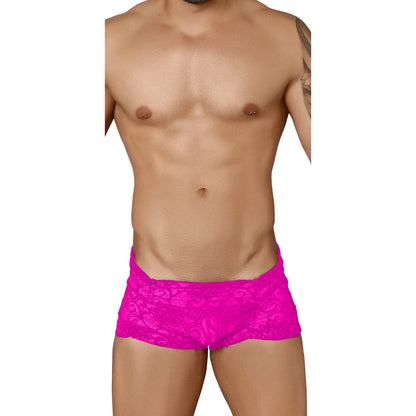 Men's Floral Lace Transparent Trunk Boxer - Stretch Designer Romantic Luxury Innerwear