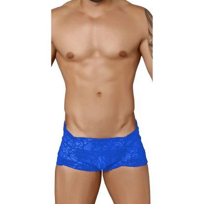 Men's Floral Lace Transparent Trunk Boxer - Stretch Designer Romantic Luxury Innerwear