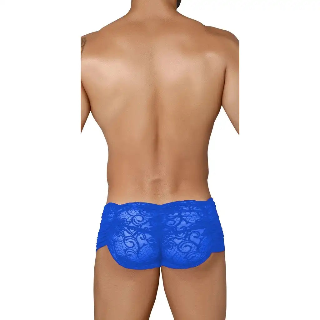 Men's Floral Lace Transparent Trunk Boxer - Stretch Designer Romantic Luxury Innerwear