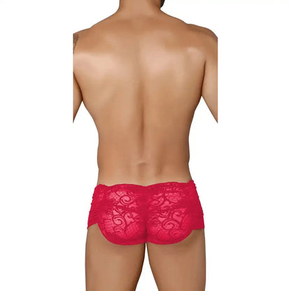 Men's Floral Lace Transparent Trunk Boxer - Stretch Designer Romantic Luxury Innerwear