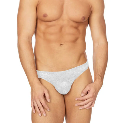 Men’s Floral Lace Bikini Brief – Soft Stretch Designer Underwear