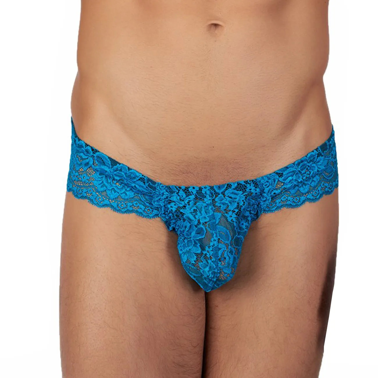 Men’s Floral Lace Bikini Brief Panty – Ultra Soft Stretch Lace Exotic Men’s Lingerie