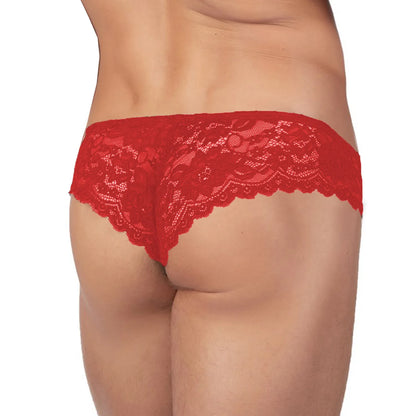 Men’s Floral Lace Bikini Brief Panty – Ultra Soft Stretch Lace Exotic Men’s Lingerie