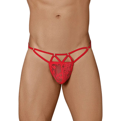 Men’s Strappy Lace Bikini Brief – Exotic Hollow Strap Low-Rise Men’s Lingerie