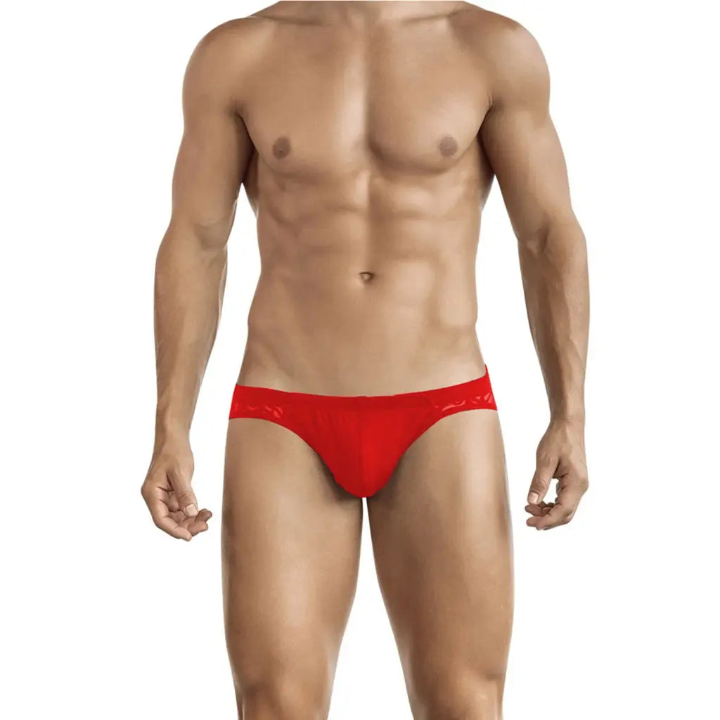 Men’s Sheer Lace Brief – Transparent Floral Designer Underwear