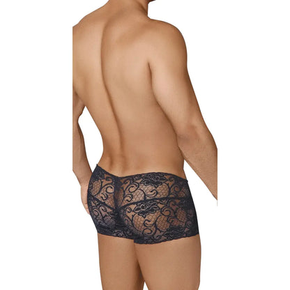 Men’s Floral Lace Transparent Boxer Brief – Ultra Soft Stretch See-Through Men’s Lingerie Shorts