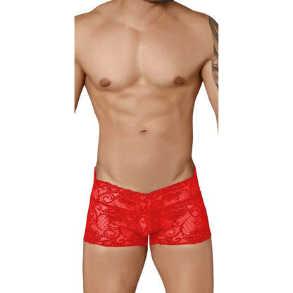 Men’s Floral Lace Transparent Boxer Brief – Ultra Soft Stretch See-Through Men’s Lingerie Shorts