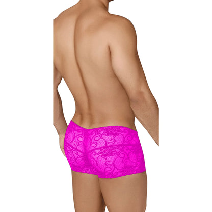 Men’s Floral Lace Transparent Boxer Brief – Ultra Soft Stretch See-Through Men’s Lingerie Shorts