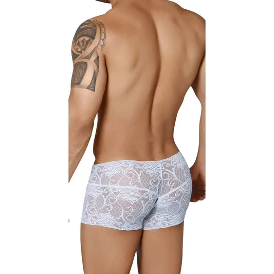 Men’s Floral Lace Transparent Boxer Brief – Ultra Soft Stretch See-Through Men’s Lingerie Shorts