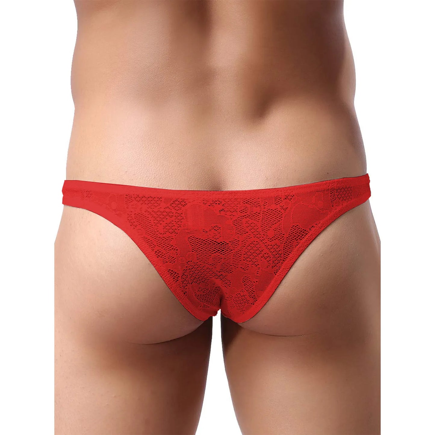 Men’s Ultra Low-Rise Lace Thong – Soft Stretch Exotic Minimal Coverage Men’s Lingerie
