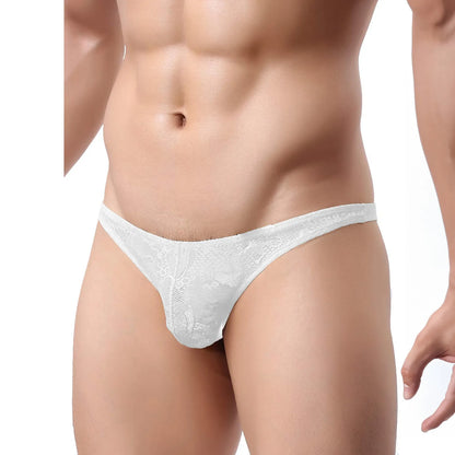 Men’s Ultra Low-Rise Lace Thong – Soft Stretch Exotic Minimal Coverage Men’s Lingerie