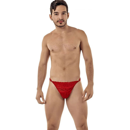 Men’s Sheer Lace G-String Thong – Adjustable Strap Exotic Low-Rise Men’s Lingerie