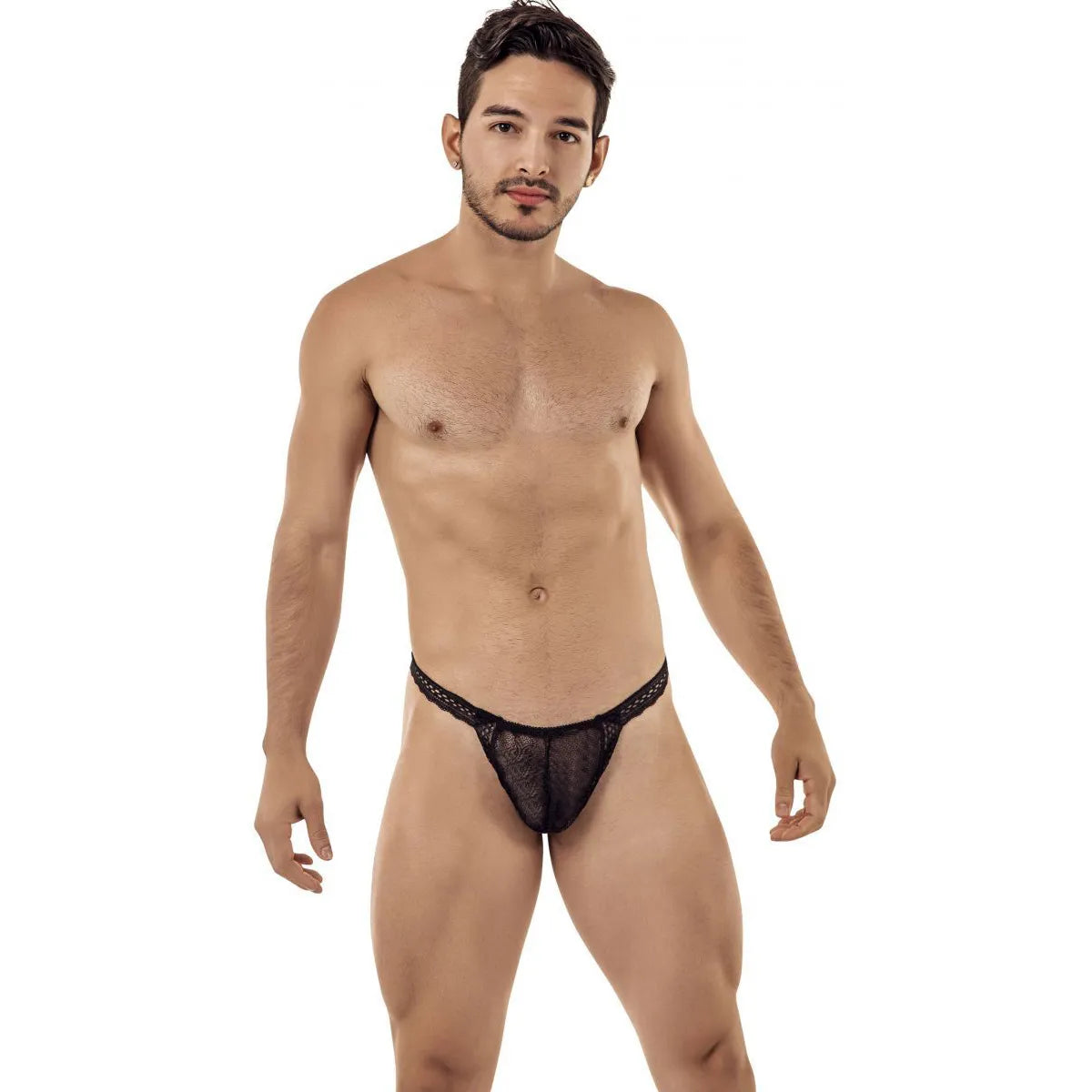 Men’s Metallic Shine G-String Thong – Stretch Low-Rise Exotic Men’s Lingerie