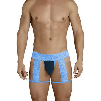 Men’s Lace Suspender Garter Brief – Ultra Low Rise Exotic Men’s Lingerie