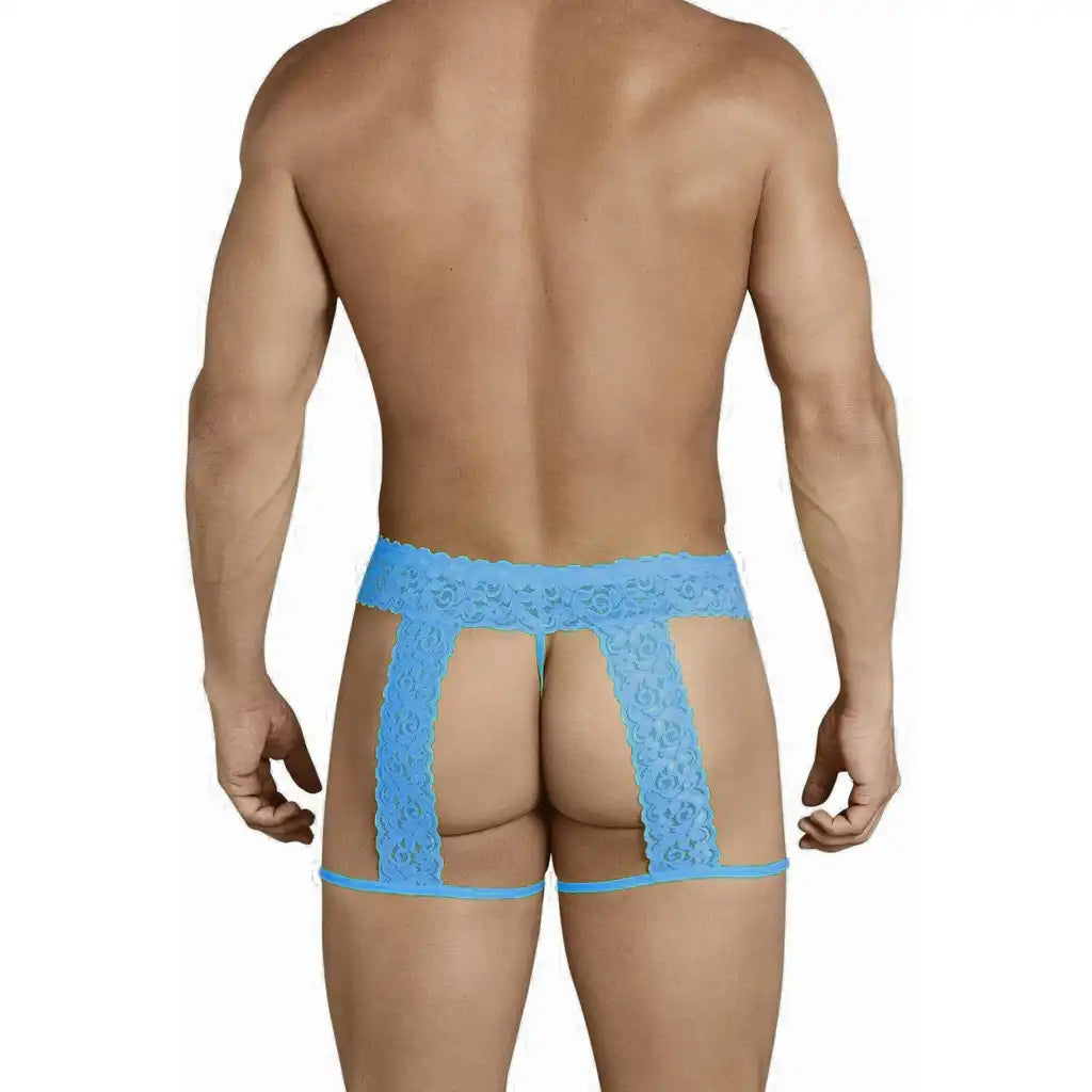 Men’s Lace Suspender Garter Brief – Ultra Low Rise Exotic Men’s Lingerie