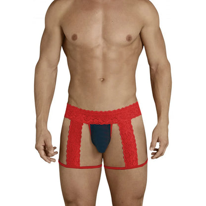 Men’s Lace Suspender Garter Brief – Ultra Low Rise Exotic Men’s Lingerie
