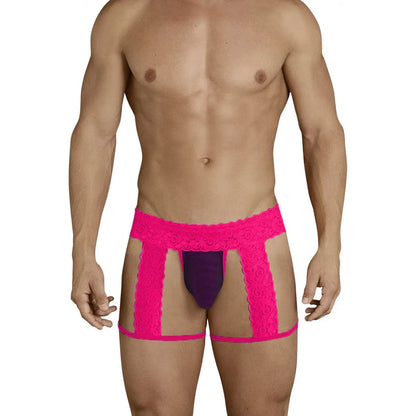 Men’s Lace Suspender Garter Brief – Ultra Low Rise Exotic Men’s Lingerie
