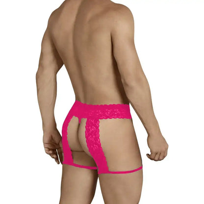 Men’s Lace Suspender Garter Brief – Ultra Low Rise Exotic Men’s Lingerie