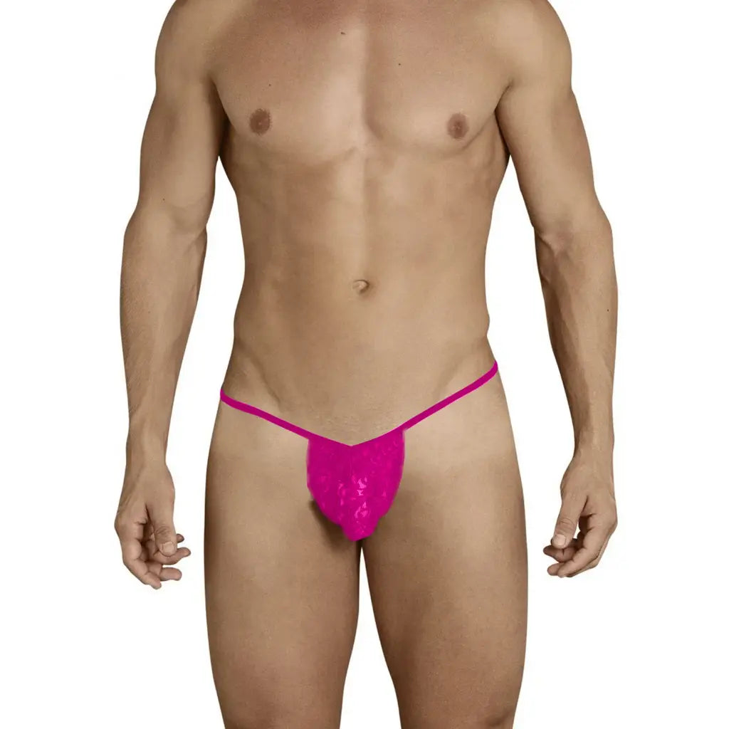Men’s Floral Lace Micro Thong – Ultra Minimal Designer Underwear