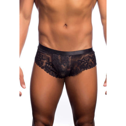 Men’s Floral Lace Bikini Brief – Ultra Low Rise Exotic Men’s Underwear