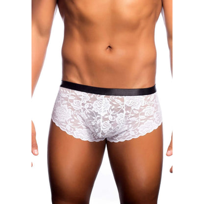 Men’s Floral Lace Bikini Brief – Ultra Low Rise Exotic Men’s Underwear