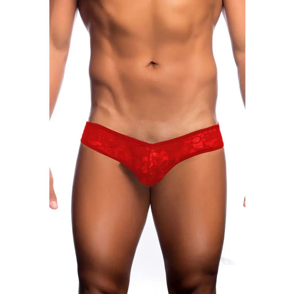 Men’s Sheer Lace Bikini Brief – Ultra Low Rise Exotic Men’s Underwear