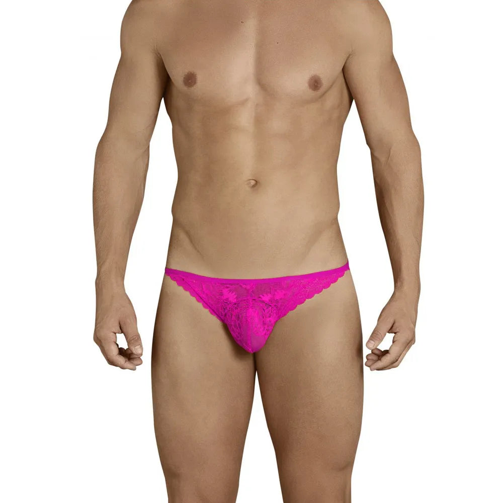 Men’s Open Back Lace Bikini Brief – Ultra Low Rise Exotic Men’s Lingerie