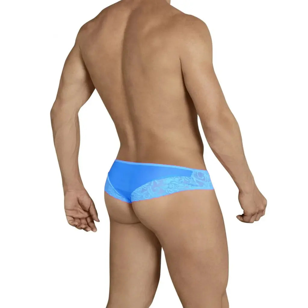 Men’s Sheer Floral Lace Brief – Transparent Designer Bikini Underwear