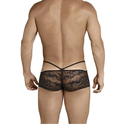 Men’s Sheer Lace Trunk Brief – Ultra Low Rise Exotic Men’s Underwear