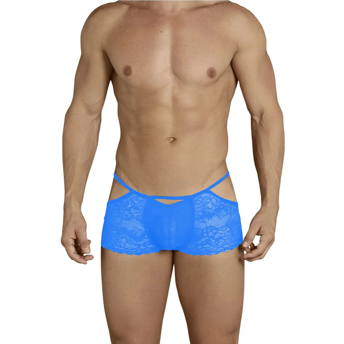 Men’s Sheer Lace Trunk Brief – Ultra Low Rise Exotic Men’s Underwear