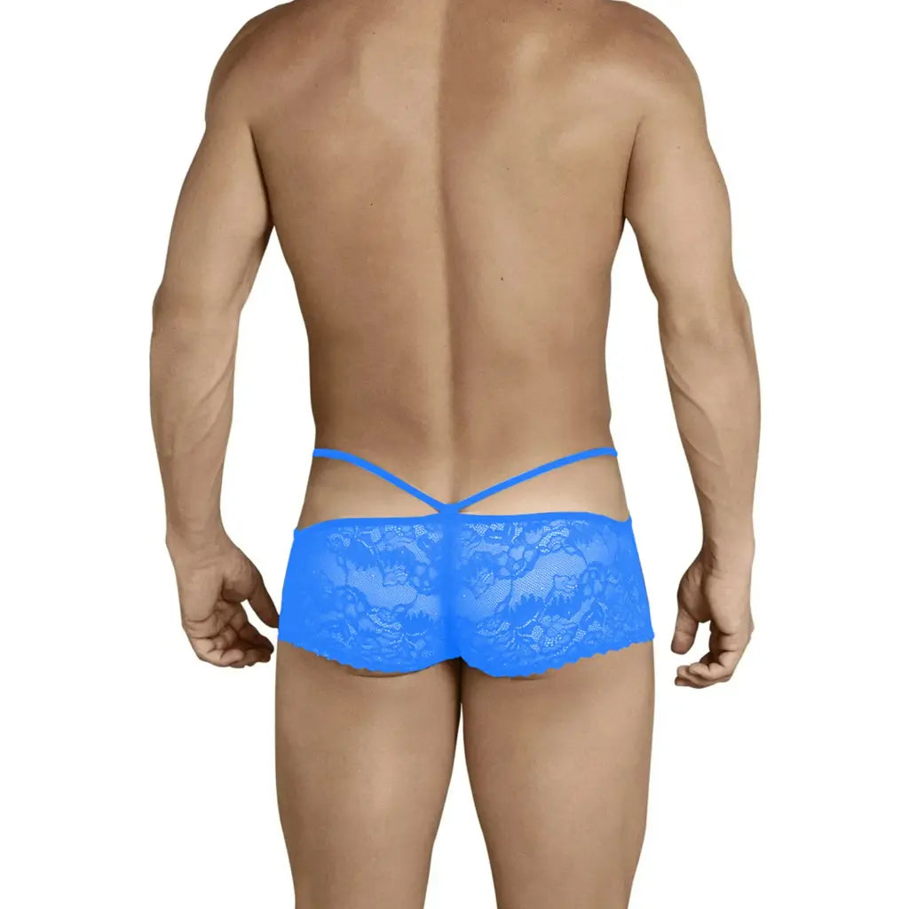 Men’s Sheer Lace Trunk Brief – Ultra Low Rise Exotic Men’s Underwear