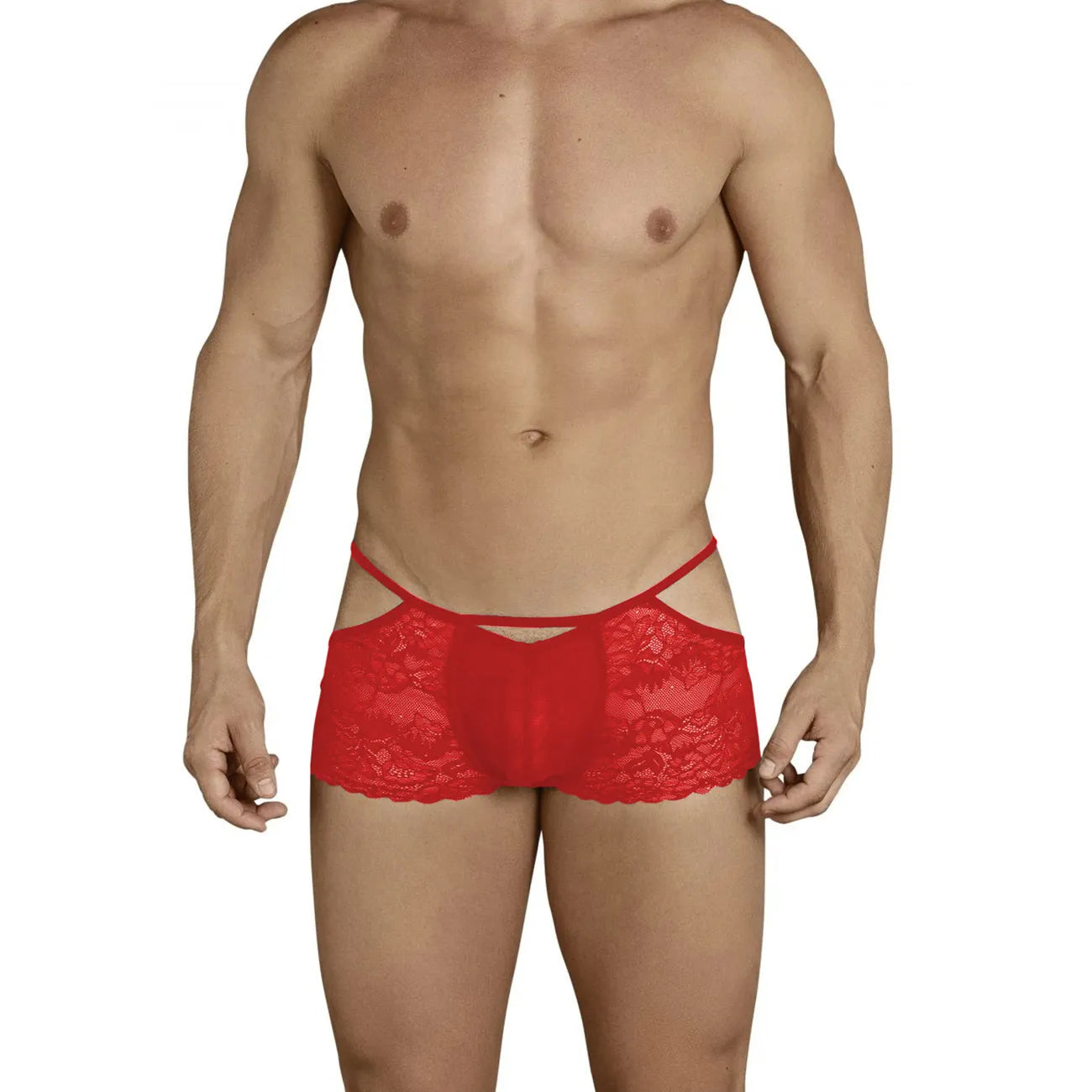 Men’s Sheer Lace Trunk Brief – Ultra Low Rise Exotic Men’s Underwear