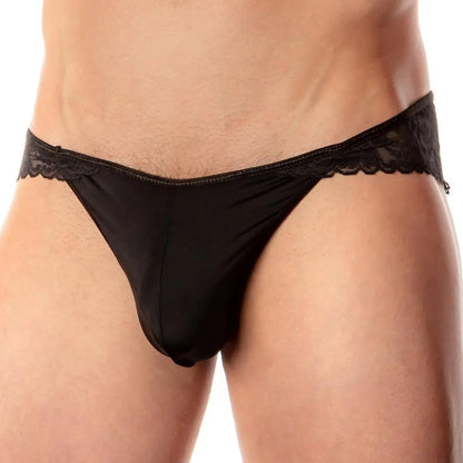 Men’s Sheer Lace Bikini Brief – Ultra Low Rise Exotic Men’s Underwear