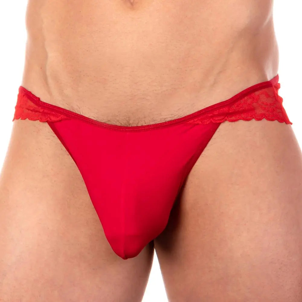 Men’s Sheer Lace Bikini Brief – Ultra Low Rise Exotic Men’s Underwear