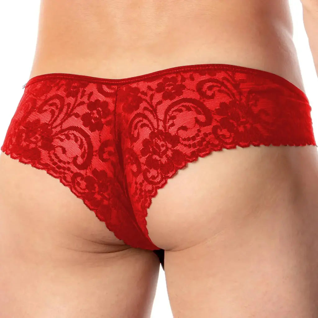 Men’s Sheer Lace Bikini Brief – Ultra Low Rise Exotic Men’s Underwear