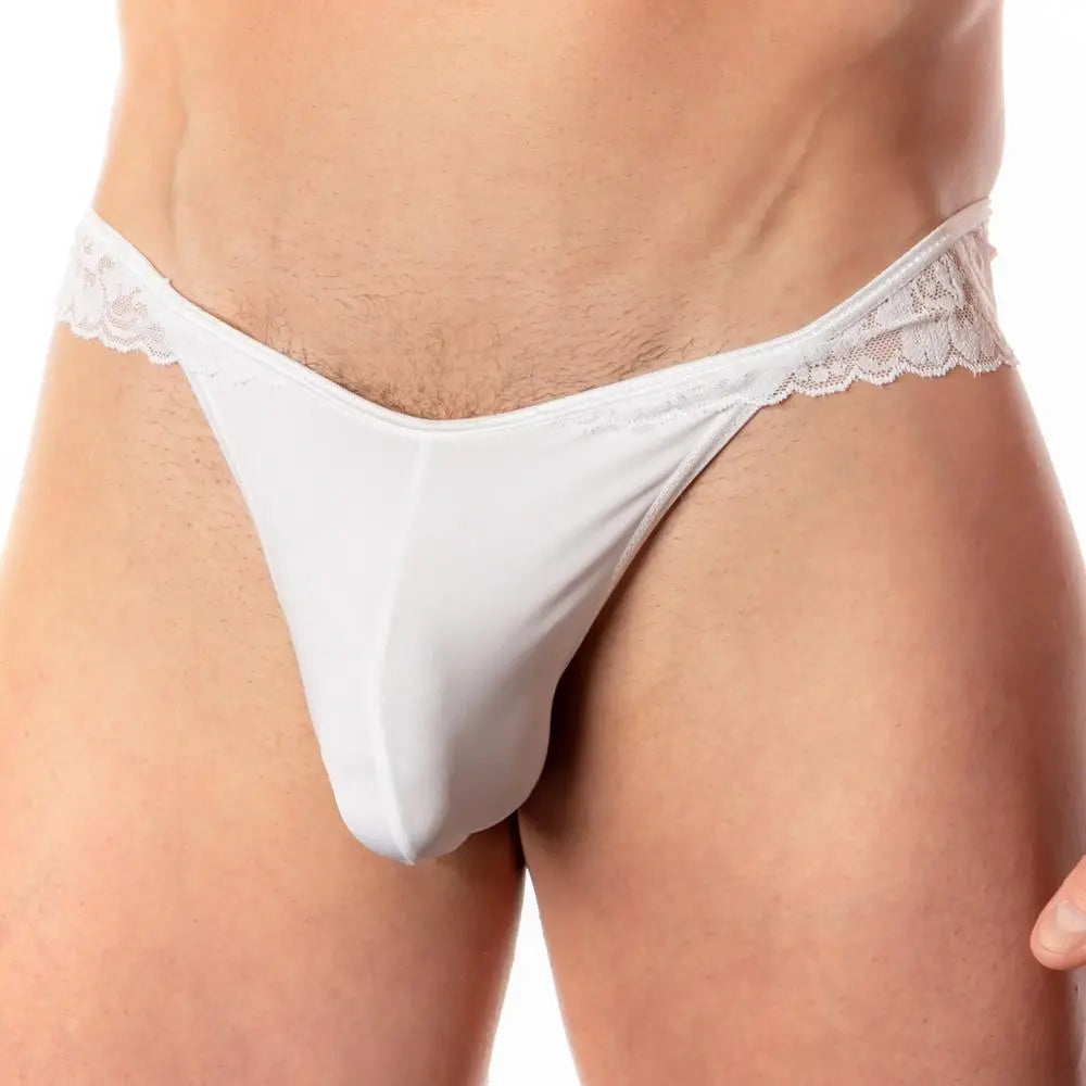 Men’s Sheer Lace Bikini Brief – Ultra Low Rise Exotic Men’s Underwear