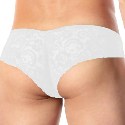 Men’s Sheer Lace Bikini Brief – Ultra Low Rise Exotic Men’s Underwear