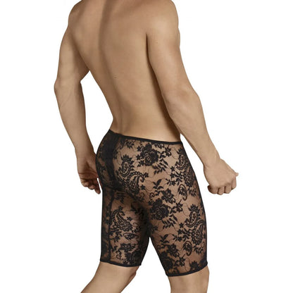 Men’s Sheer Lace Long Trunk Brief – Ultra Low Rise Exotic Men’s Underwear