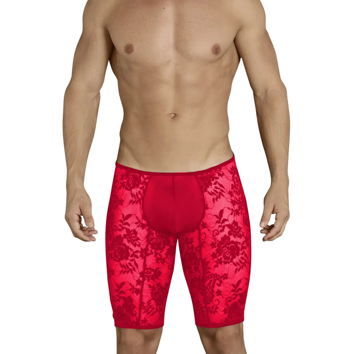 Men’s Sheer Lace Long Trunk Brief – Ultra Low Rise Exotic Men’s Underwear