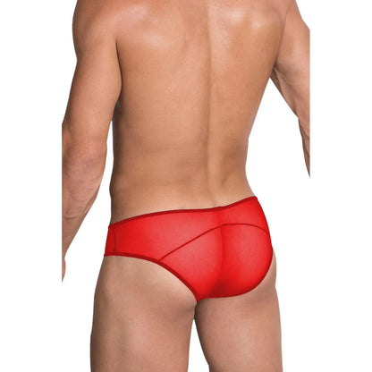 Men’s Sheer Mesh Bikini Brief – Transparent Low Rise Lingerie
